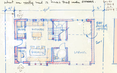 Plan of Transverse Row House